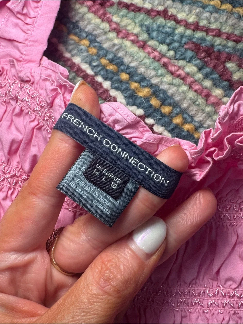 💕 French Connection Pink Smocked Sundress 💕 - Picture 5 of 5